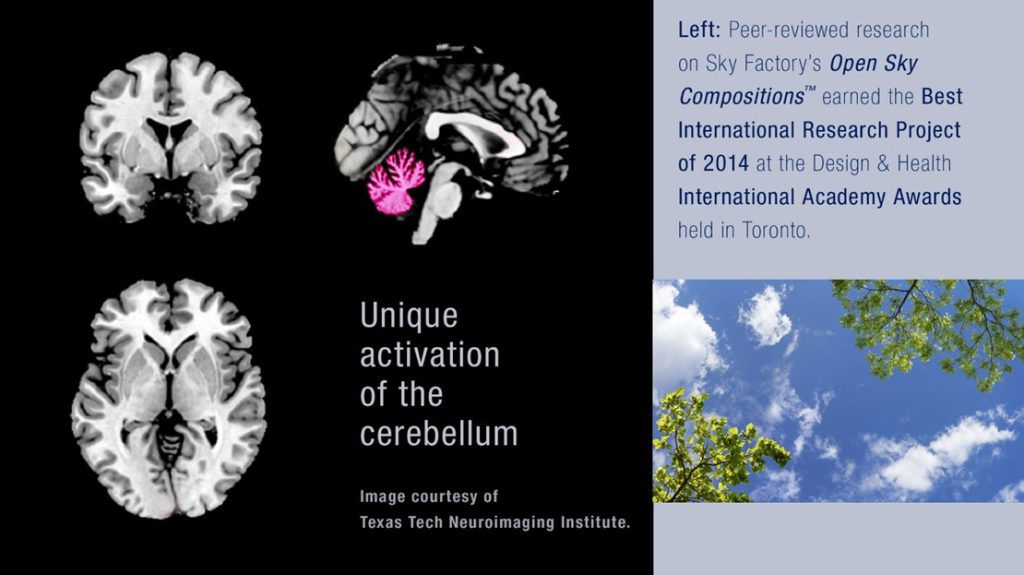 Brain Scans and summary from the 2014 fMRI study on Sky Factory Open Sky Compositions