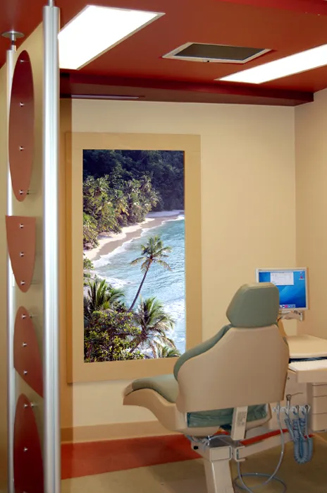 Single Sky Factory Luminous Virtual Window in Rafati Orthodontics Exam Room