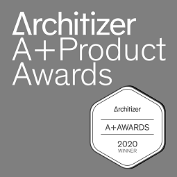 Architizer A Awards 2020 White Icon II on Grey Square 255px