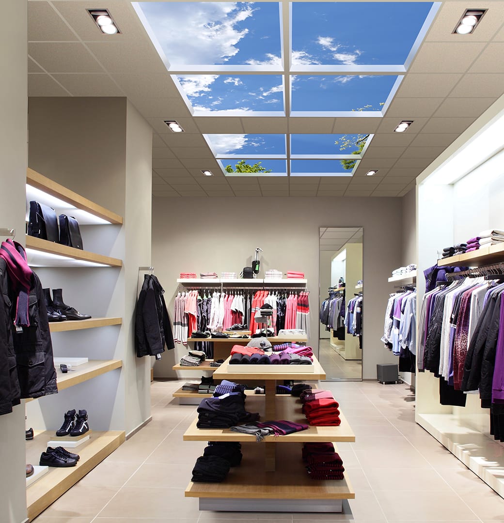 Modern and fashion clothes store