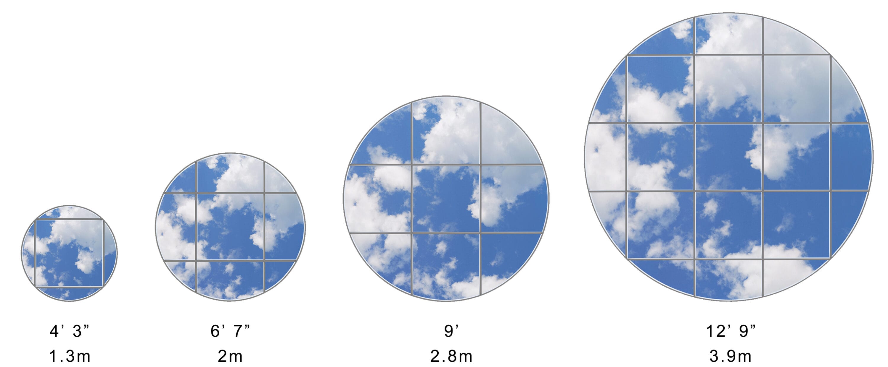 Infinity Sizes imperial and metric