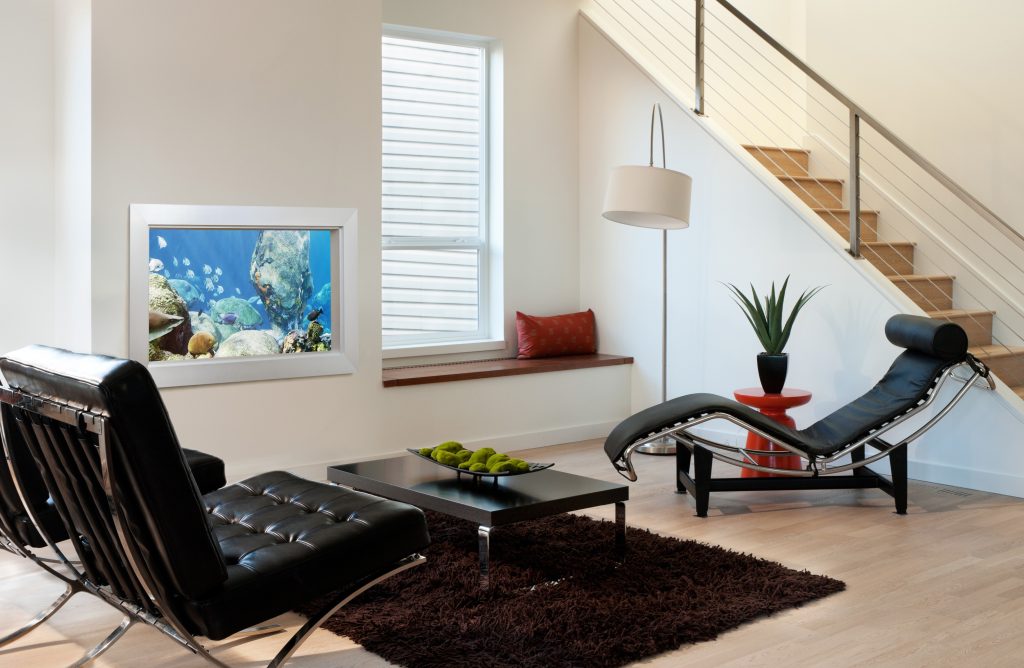 Sky Factory eSea Digital Aquarium in Living Room