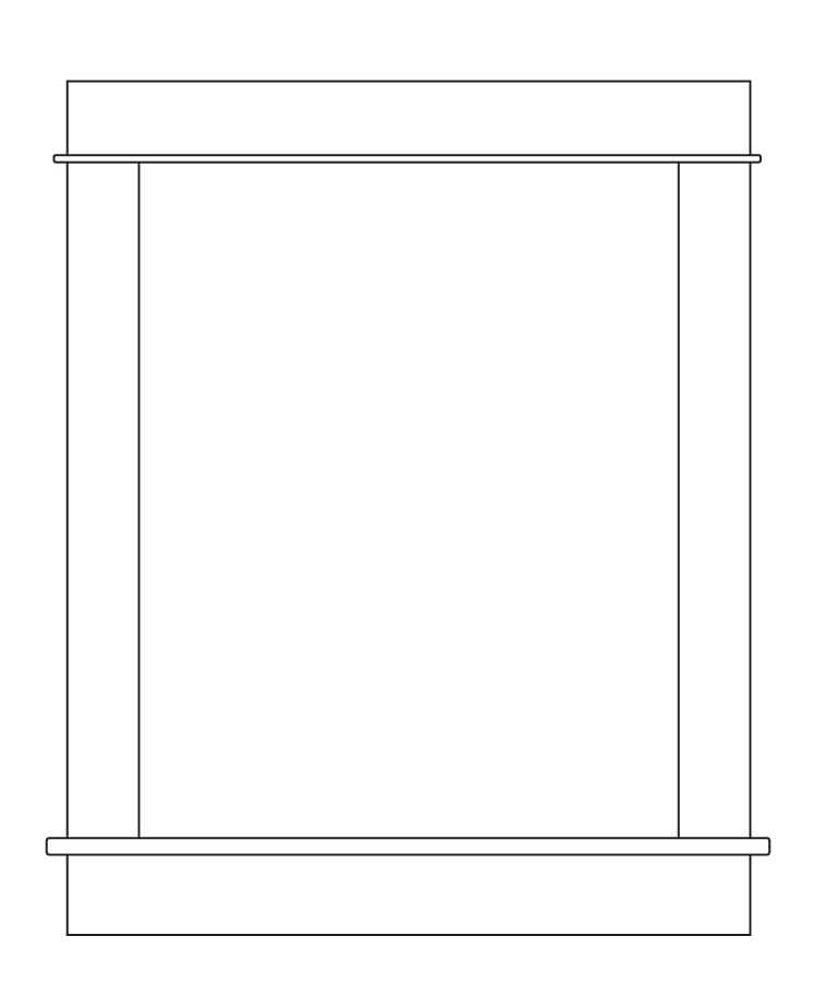 Luminous Virtual Window Arts and Crafts 1 Trim Style